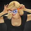Red White and Blue Flashing Sunglasses - SKU NO: 10778