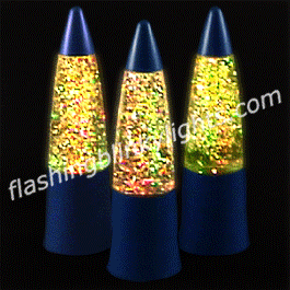 Shake & Sparkle Light Up Mini Rocket Lamps (Blue Shell) - SKU NO: 10792-BL