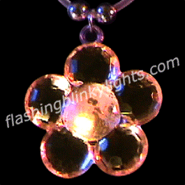 Round Flower Light Up Necklaces - SKU NO: 10921
