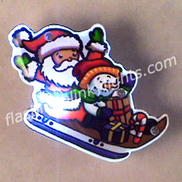 Santa's Sled Flashing Pins - SKU NO: 10709