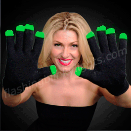 Soft Black Light Show Gloves (1 PAIR) - SKU NO: 11528