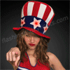 Uncle Sam Top Hat with Flashing Star LEDs - SKU NO: 11680