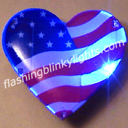 Heart of America Flashing Pins - SKU NO: 10103