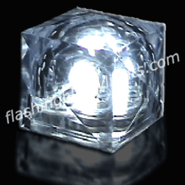 White Light Up Ice Cube (Crystal Cubes) - SKU NO: 11022
