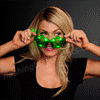 Assorted Color Flashing LED Star Shaped Sunglasses - SKU NO: 11326-AST
