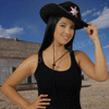 Light Up Black Cowboy Hat with Sheriff"s Star - SKU NO: 11359