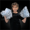 HOT! Silver Team Spirit Light Up Pom Poms - SKU NO: 11453-SL