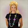 Fleur De Lis Mardi Gras Bead Necklaces (NON LIGHT UP) - SKU NO: 11237