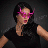 Mardi Gras Masquerade Pink LED Cat Eye Glasses - SKU NO: 11430