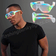 Multicolor LED Hip Hop Celebrity Fashion Shades - 11451-MLT