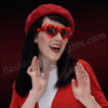 Red Heart Shape Light Up Sunglasses - SKU NO: 11306