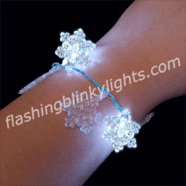 Light Up Snowflakes Bracelets - SKU NO: 11213