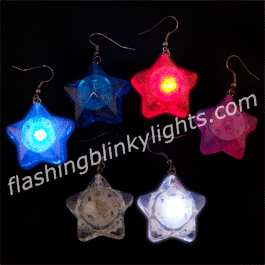 Assorted Blinky Star Pierced Earrings - SKU NO: 11180