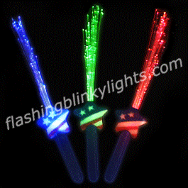 Fiber Optic Stars & Stripes LED Light Wands - SKU NO: 10824