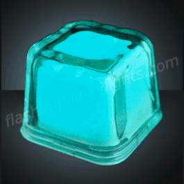 Hollywood Ice Light Up Turquoise Ice Cubes, Patent #D552,633S - SKU NO: 10725-TQ
