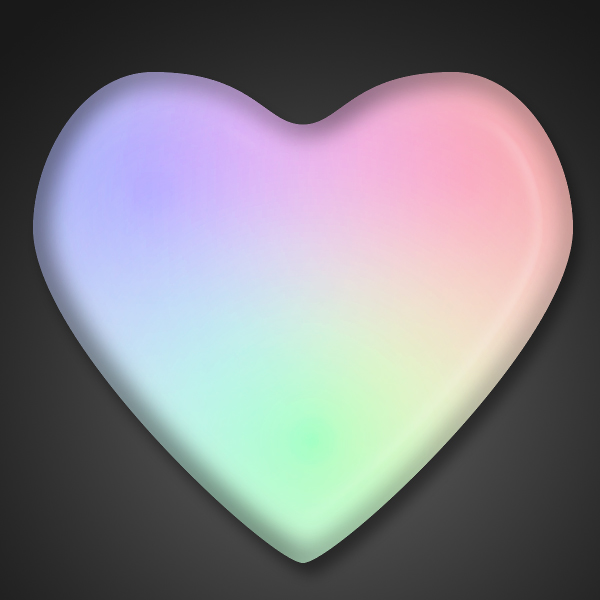 Aurora Heart LED Pin