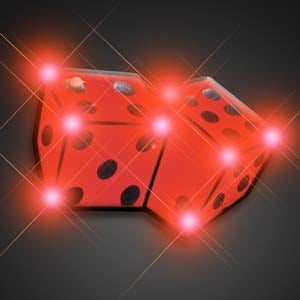 Flashing Light Up Dice Pin