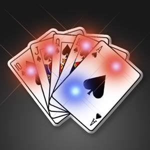 Light Up Royal Flush LED Pin