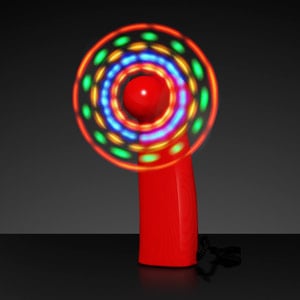 Red LED Light Up Mini Fan