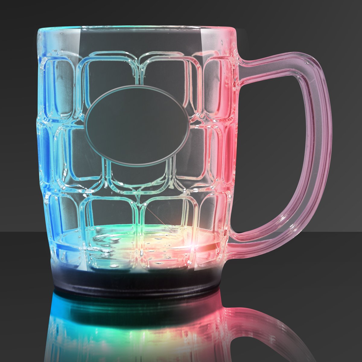 Acrylic LED Flashing Water Activated Light up Beer Whisky Cup Mug Sweet 