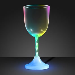 Utility Distinctive Flashing Led Wine Glass Light Up Barware Drink Cup Great SP 