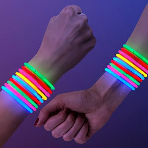 300 8" Premium Glow Sticks Bracelets Necklaces Party Favors Rally Rave Glowlight 