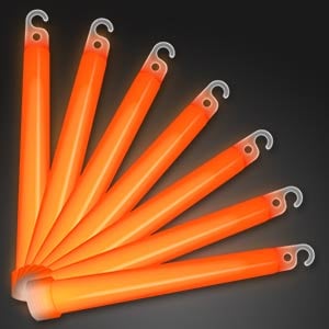 6 inch Orange Glow Sticks