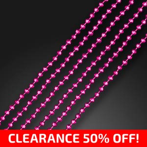 Pink Disco Ball Mardi Gras Beads (NON LIGHT UP)