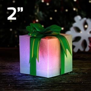 2" Mini LED Light Up Gift Box