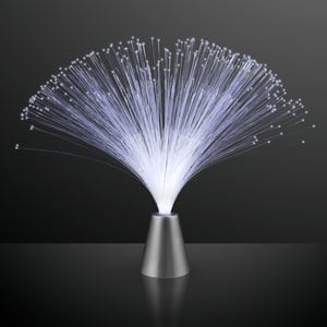 White Light Up Fiber Optic LED Centerpieces