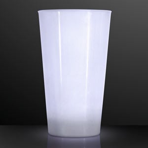 16 oz. White LED Light Up Glow Cups