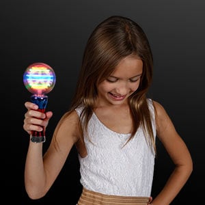 Spinning LED Light Up Star Wand
