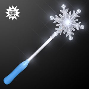 Female displaying Light Up Snowflake LED Wand 