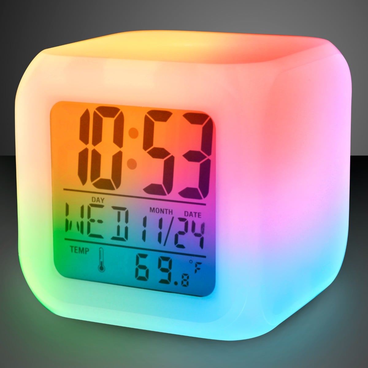 Color Changing LED Light Up Digital Alarm Clock