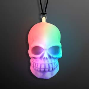 LED Soft Skeleton Skull Bead Necklace