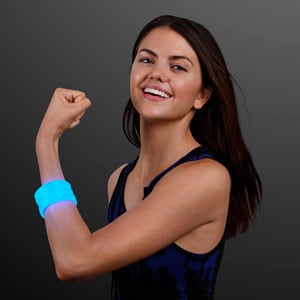 Blue Light Up Glow Thick Bangles