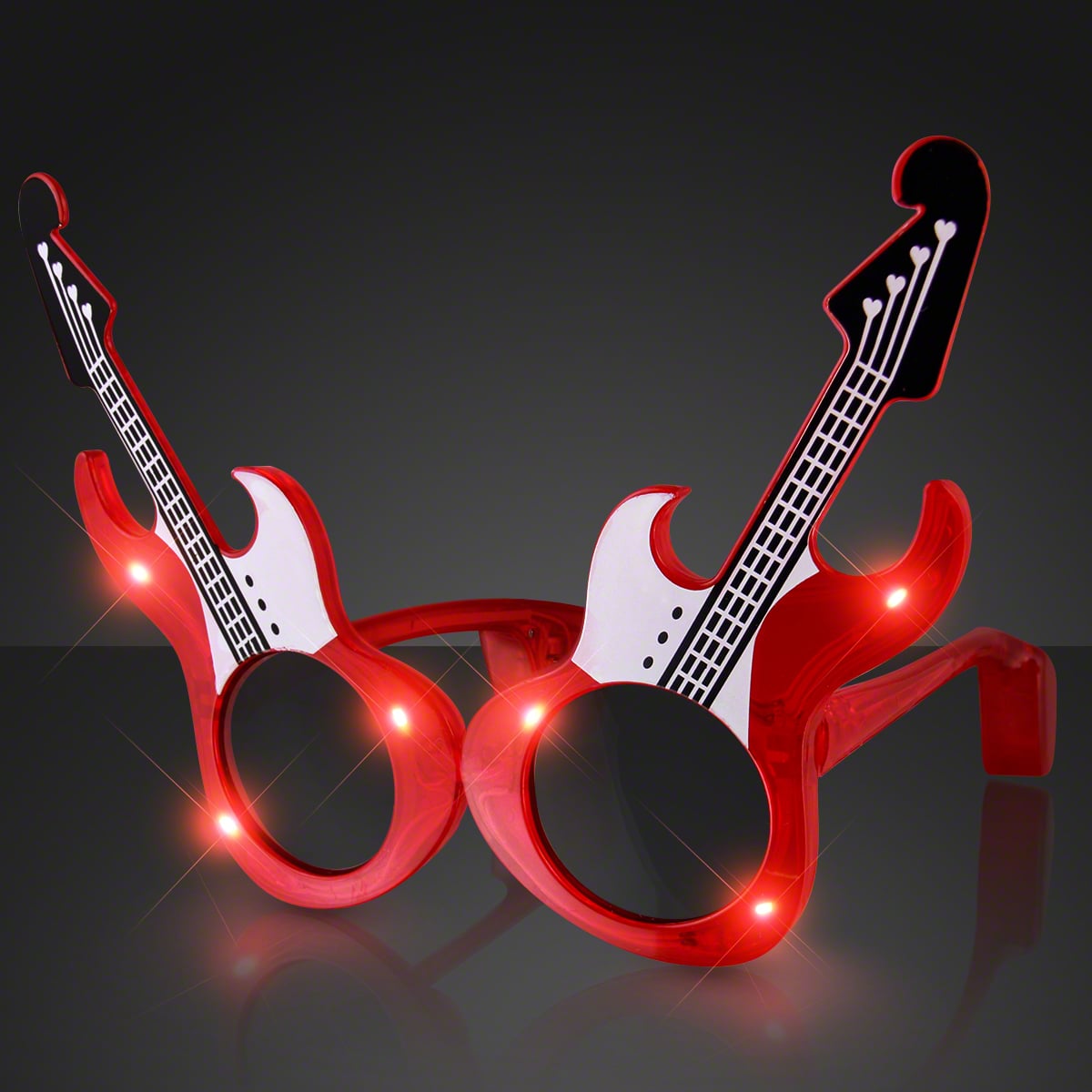 LED Light Up Red Rock Guitar Shades