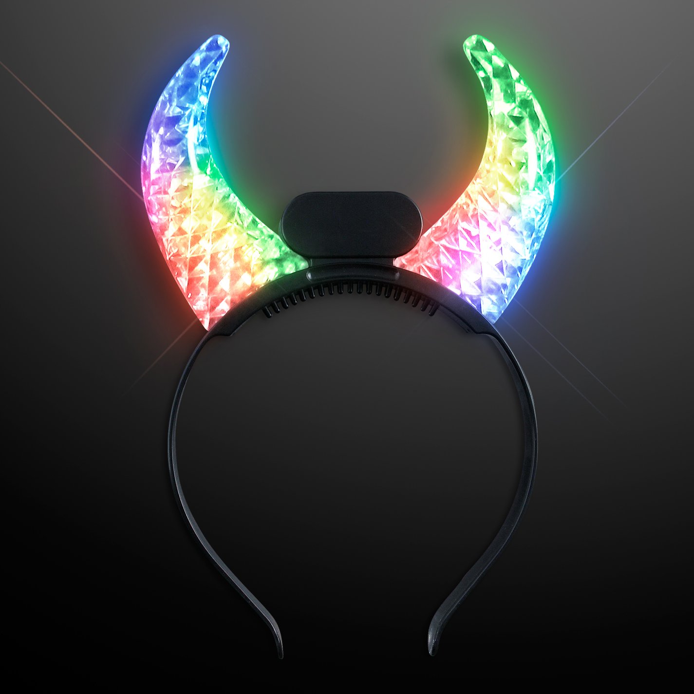 LED Alien Eyes Light Up Headband Flashing Horn Halloween Party Headwear Gift UK