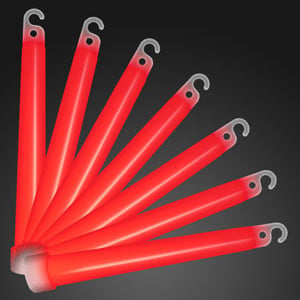 6 inch Red Glow Sticks