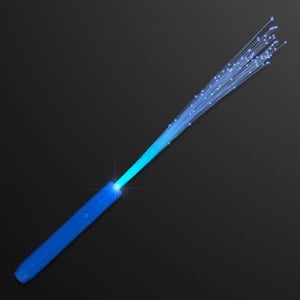 Blue Flashing Stick Wands with Blue Sparkle Fibers
