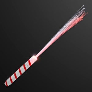 Candy Cane Wands, Fiber Optic White Lights