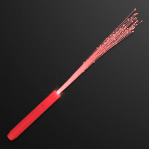 Red LED Light Up Fiber Optic Toy Wand