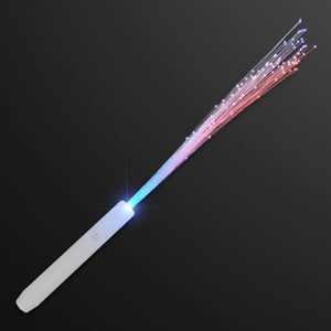 Red White & Blue Light Up Fiber Optic Toy Wand