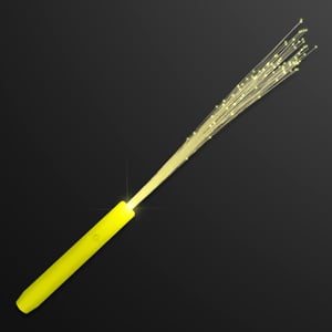 Yellow LED Light Up Fiber Optic Toy Wand