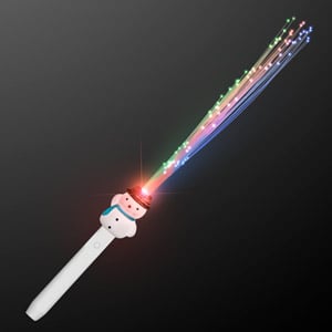 Fiber Optic Snowman Light Wands