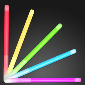 9.4" Assorted Color Glow Stick Light Up Wands