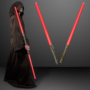 Red LED Light Up Double Sided Toy Sabers