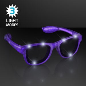 Light Up Purple LED Party Sunglasses
