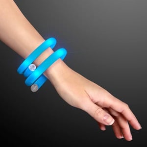Blue Flash LED Wrap-Around Tube Bracelet