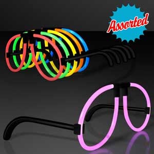 Assorted Colors Light Up Neon Glow Glasses